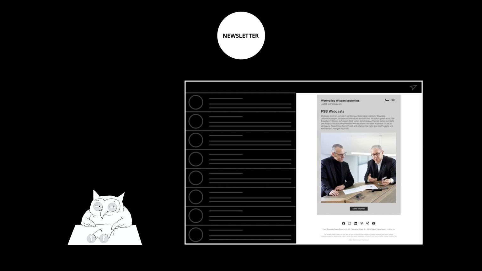 Leadgenerierung FSB. Newsletter Design.