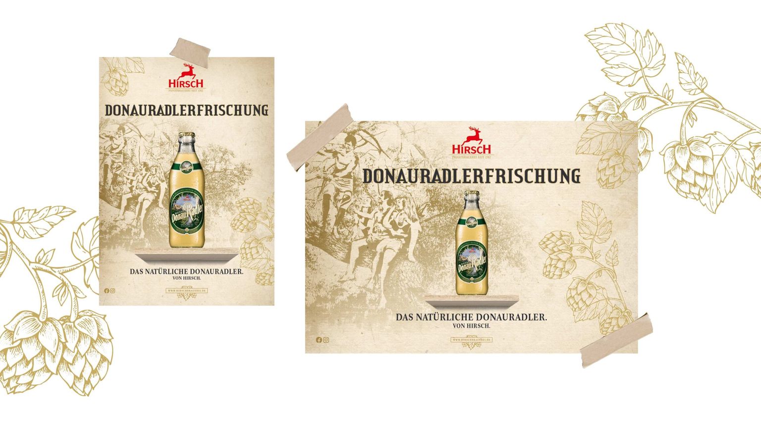 Hirsch Markenkommunikation. Werbeposter Donauradler.