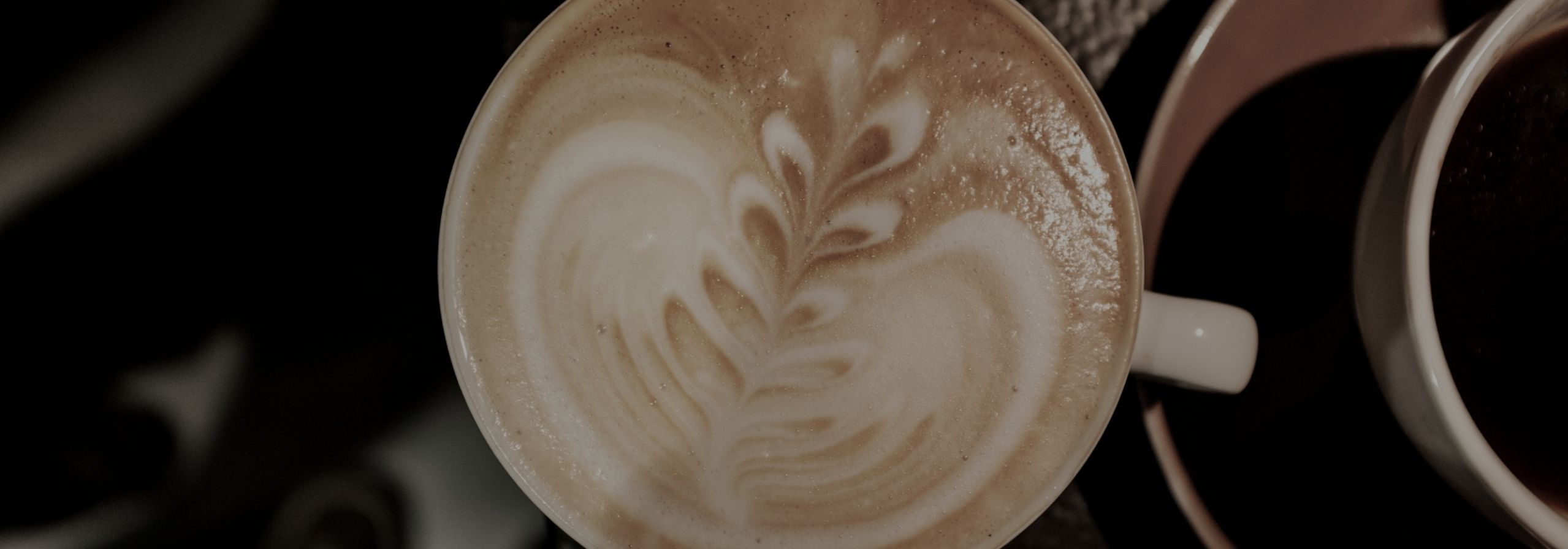 Backhaus Mahl Markenauftritt. Nahaufnahme Kaffee Art von oben