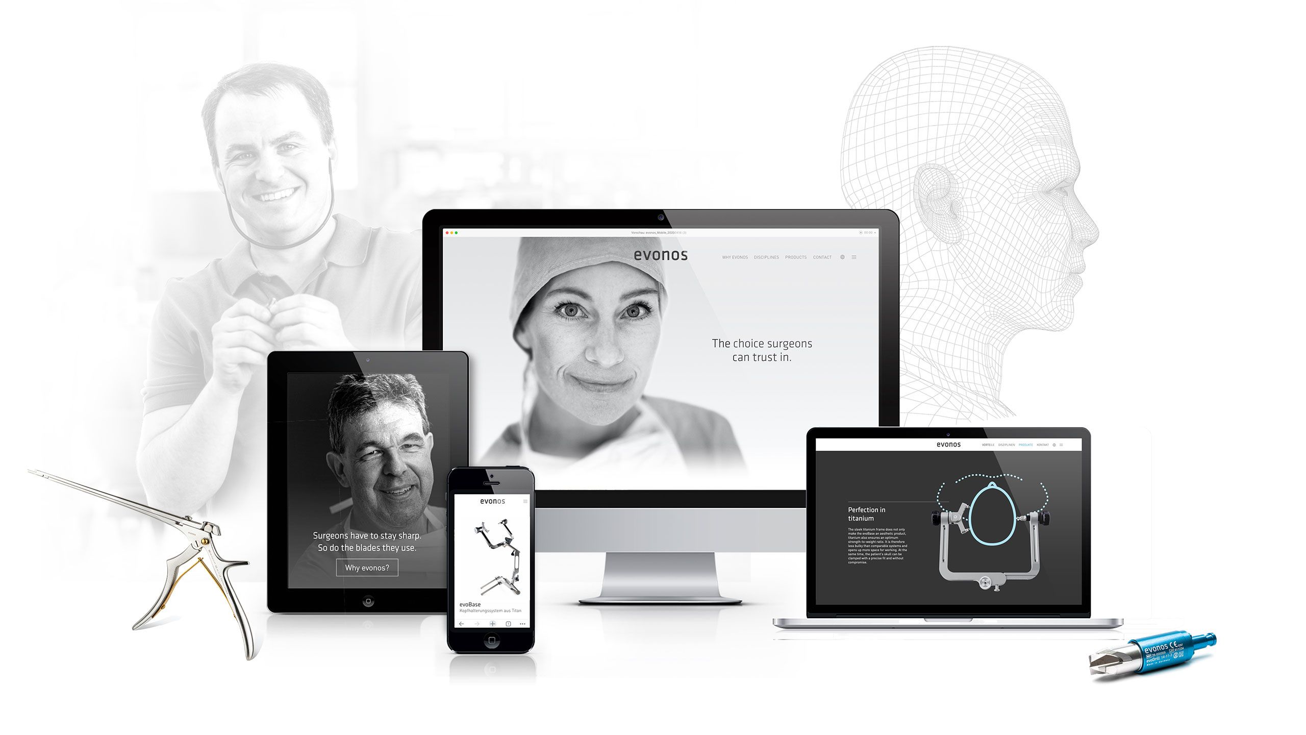 Schindler Parent Markenkommunikation website für evonos.