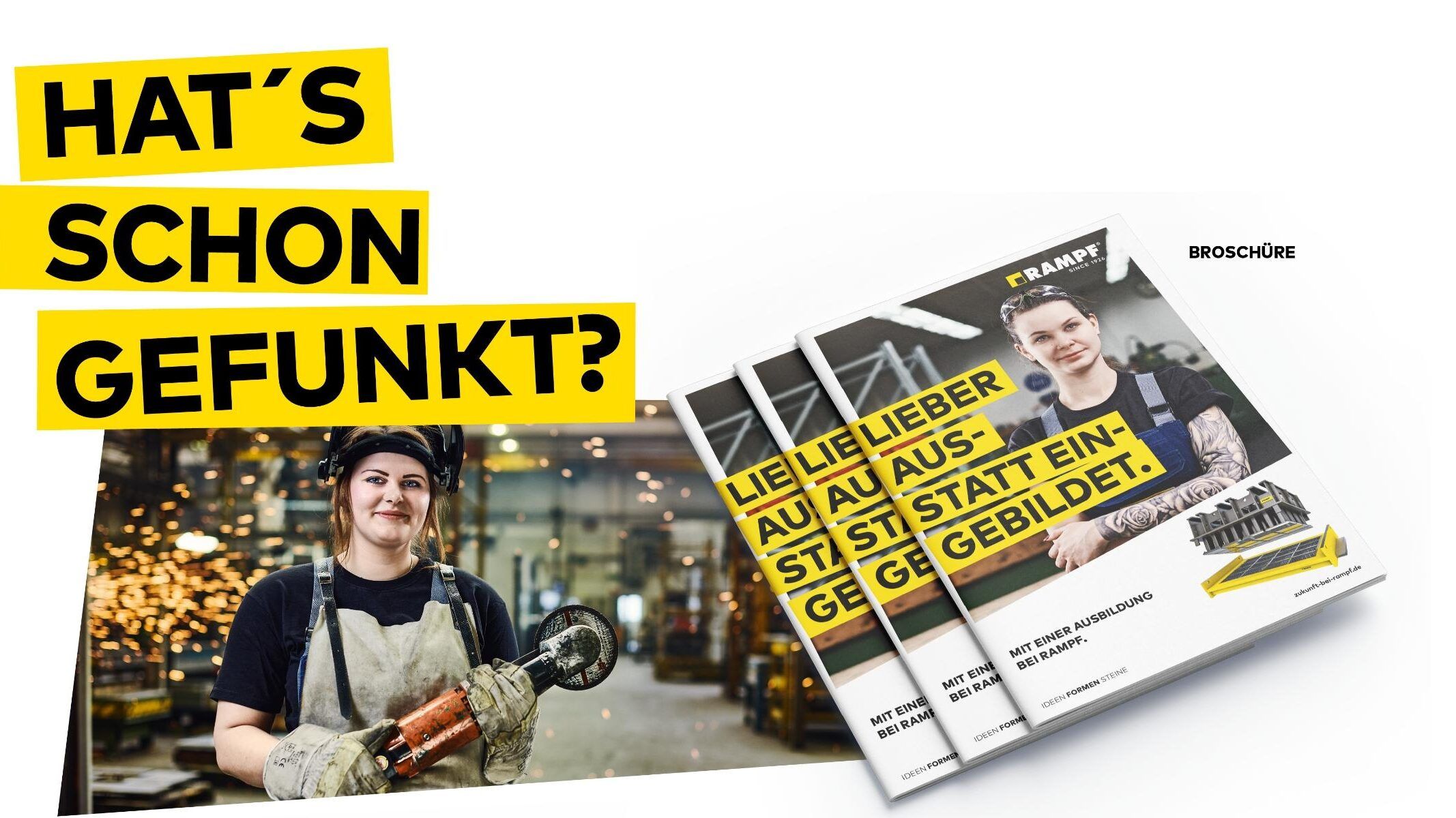 Azubikampagne Rampf. Hat's schon gefunkt? Broschüren
