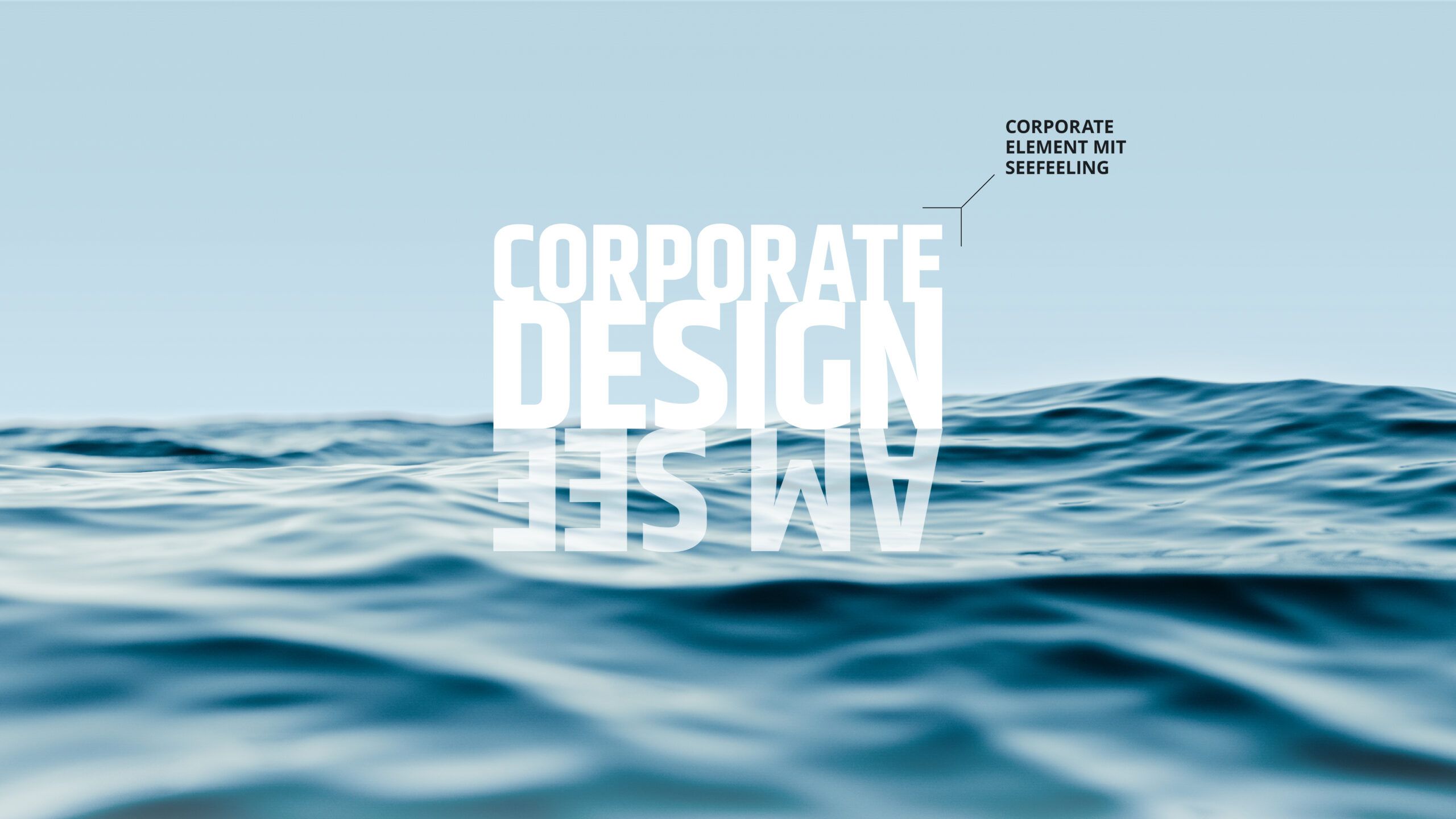 Markenauftritt LAGO. Corporate Design See im Hintergrund.