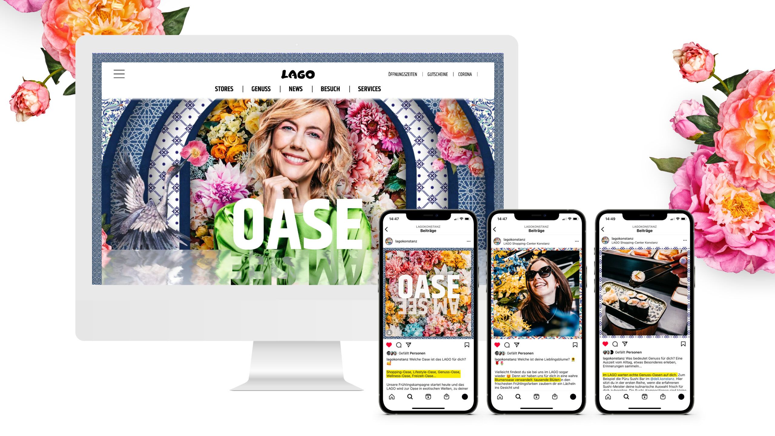 Markenauftritt LAGO. Social Media und Website