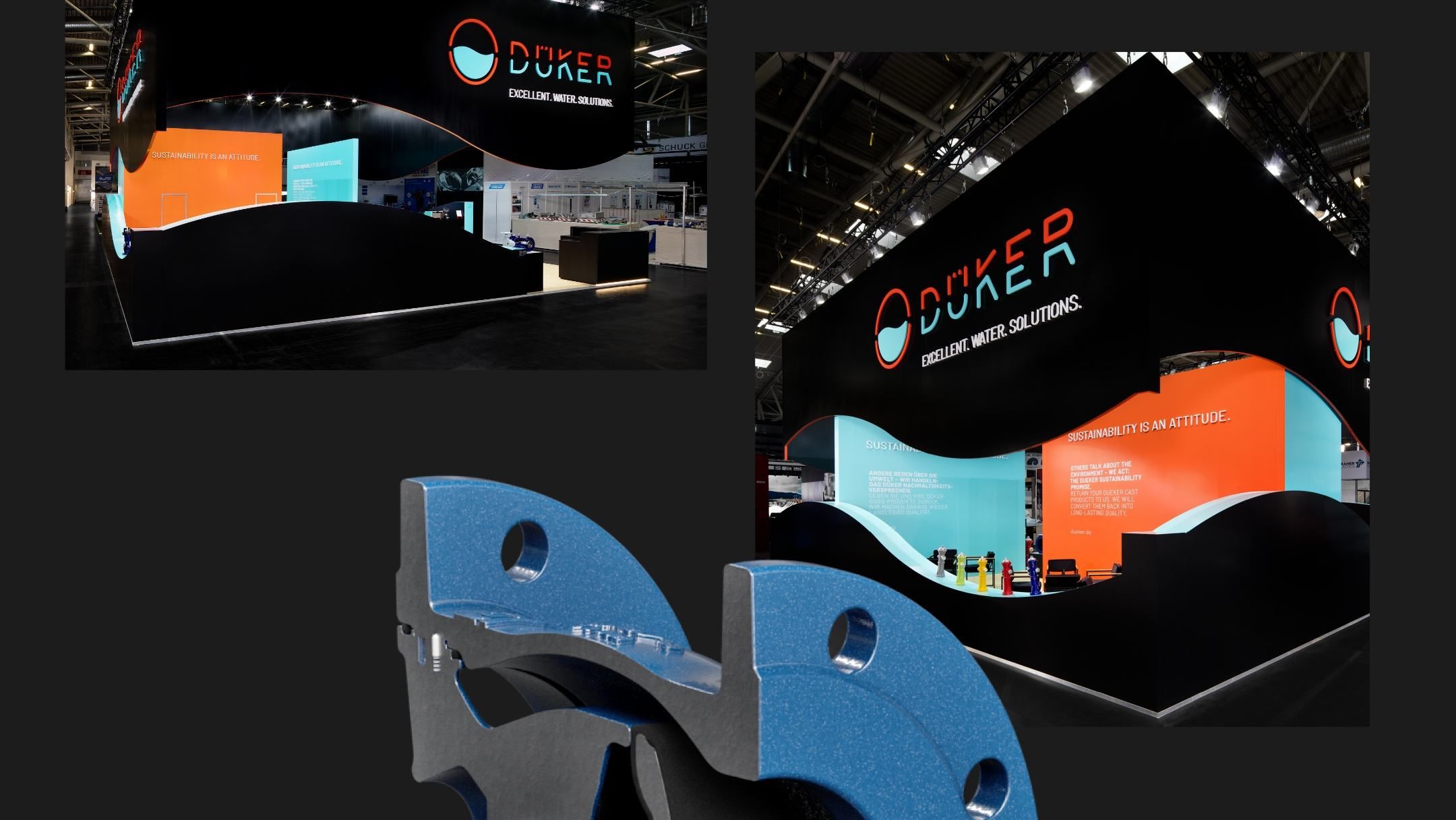 Düker Markenauftritt Messestand.