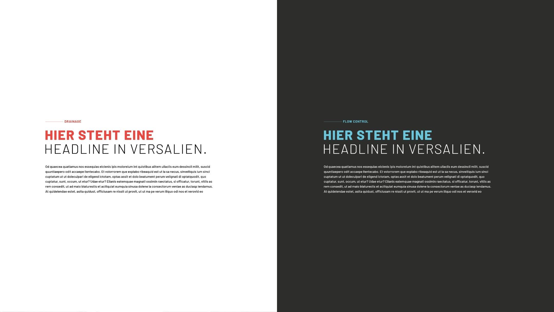 Düker Corporate Design mit Farben und Schrift