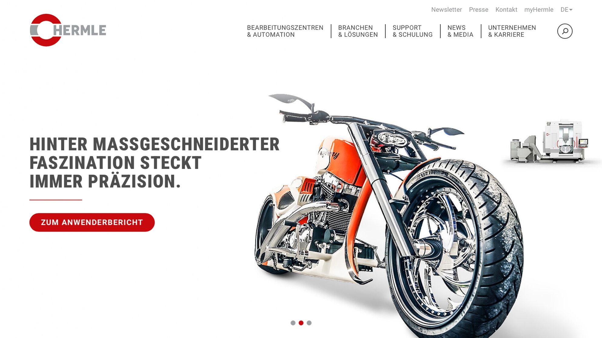 Schindler Parent Hermle Website Relaunch.