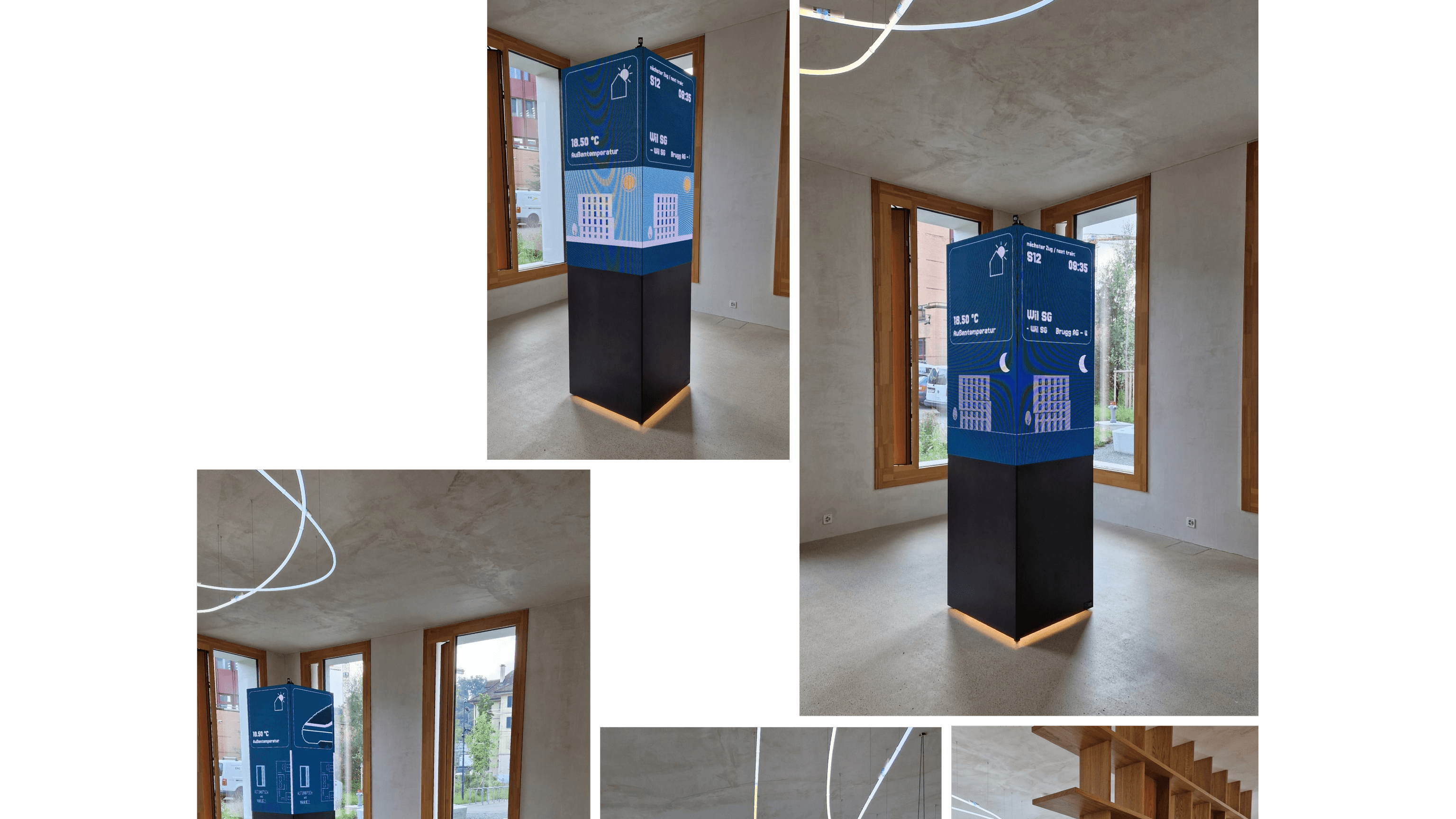 Schindler Parent Story Cubes in der Eingangshalle des JED Schlieren.