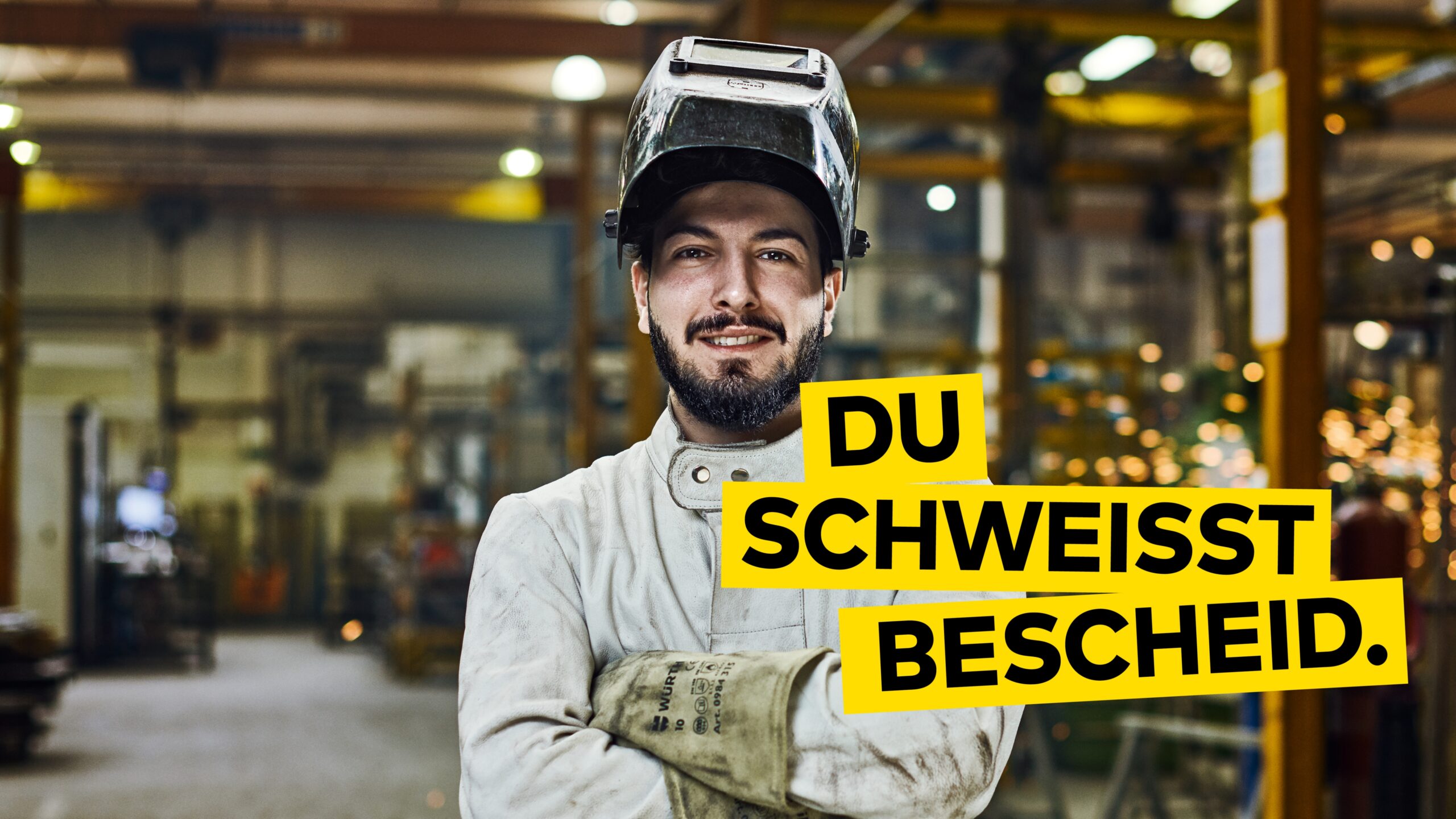 Azubikampagne Rampf. Du schweisst bescheid. Mitarbeiterportrait.